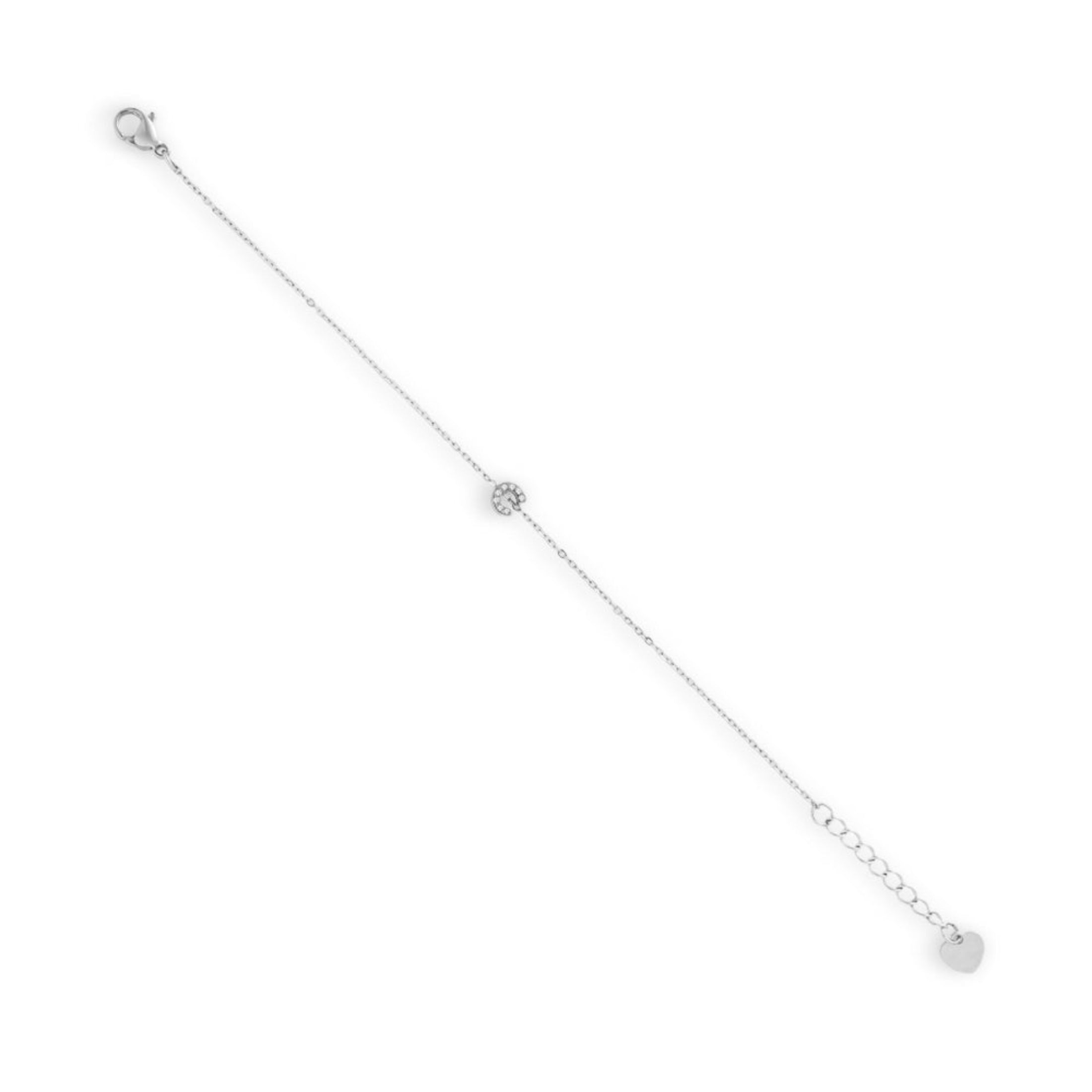 Crystal C Initial Bracelet