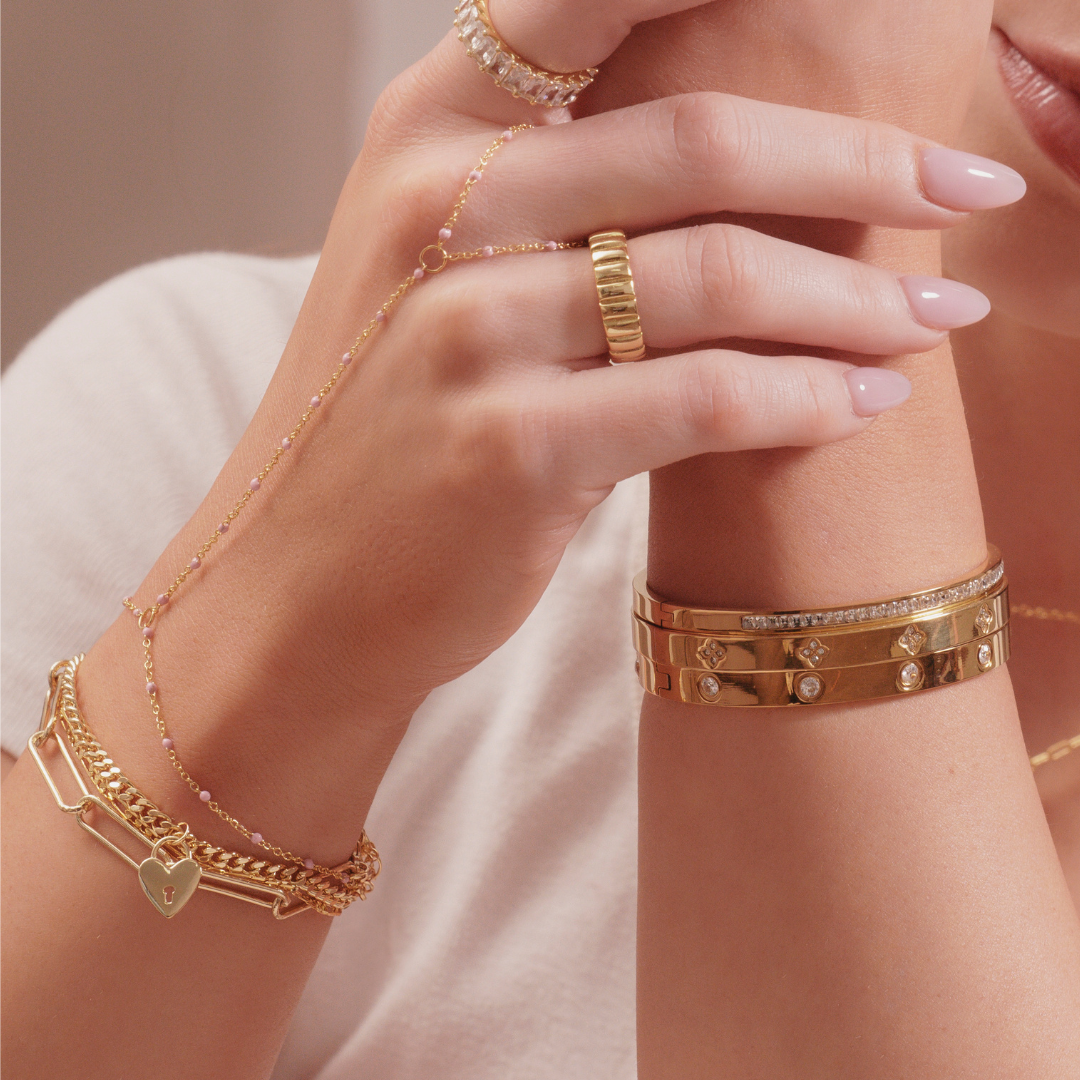 Champagne Bangle – Luxe Comfort Adorned