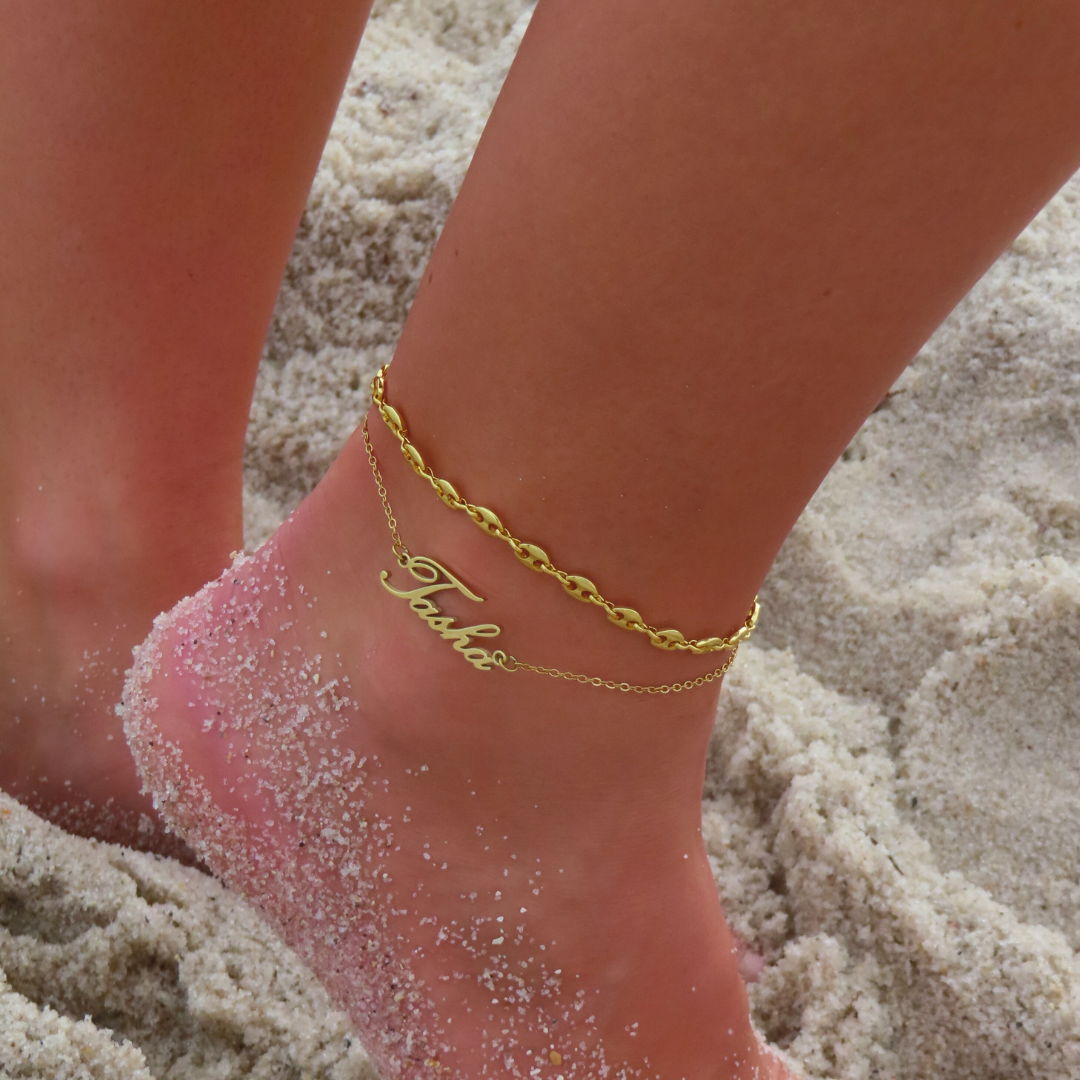 “Elysian – Personalized Charm Anklet”