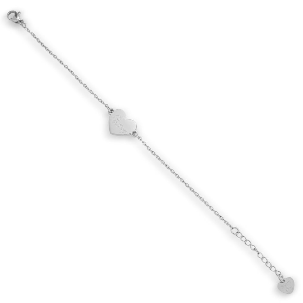 Heartfelt Elegance – Personalized Pendant Bracelet
