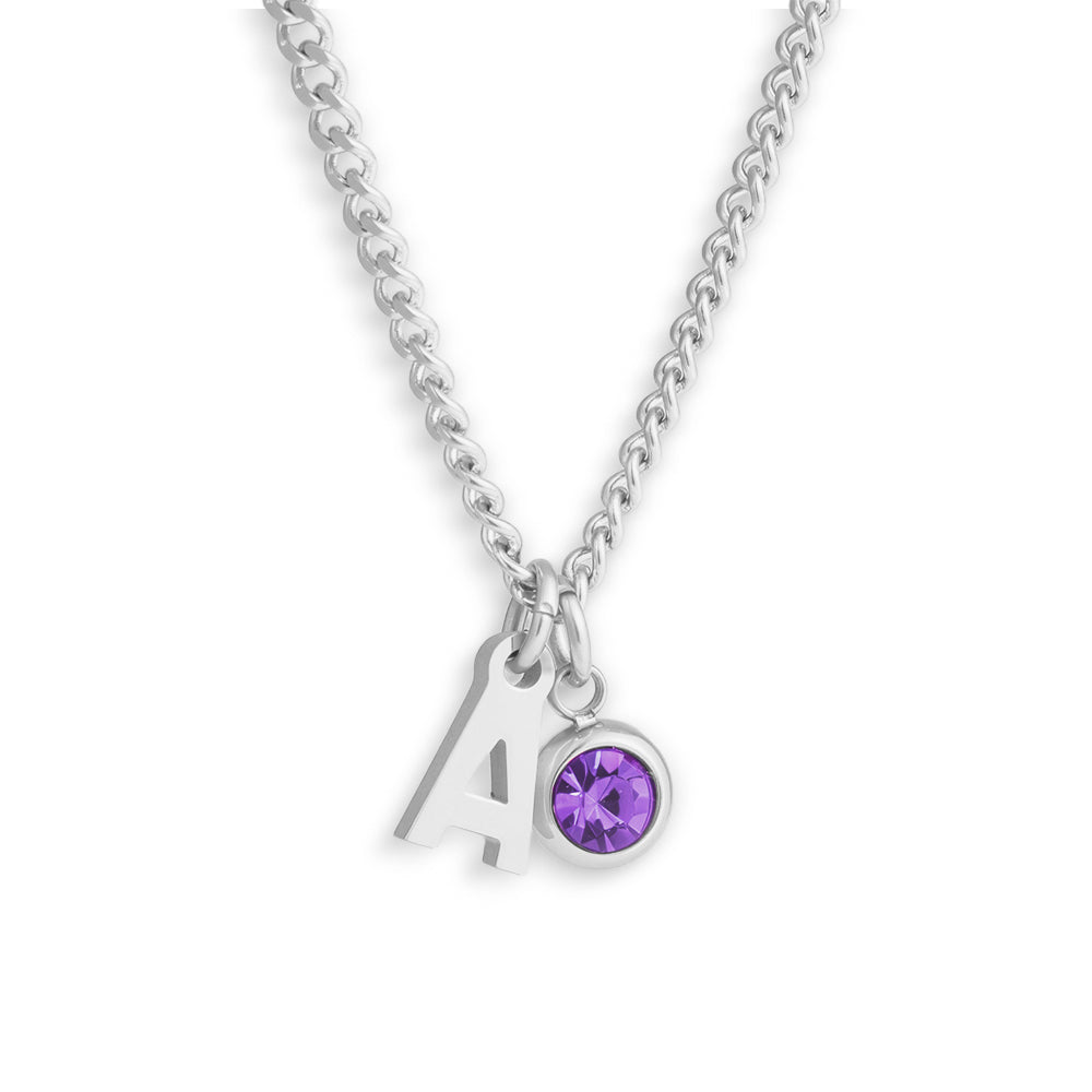 Celeste – Personalized Initial & Birthstone Pendant