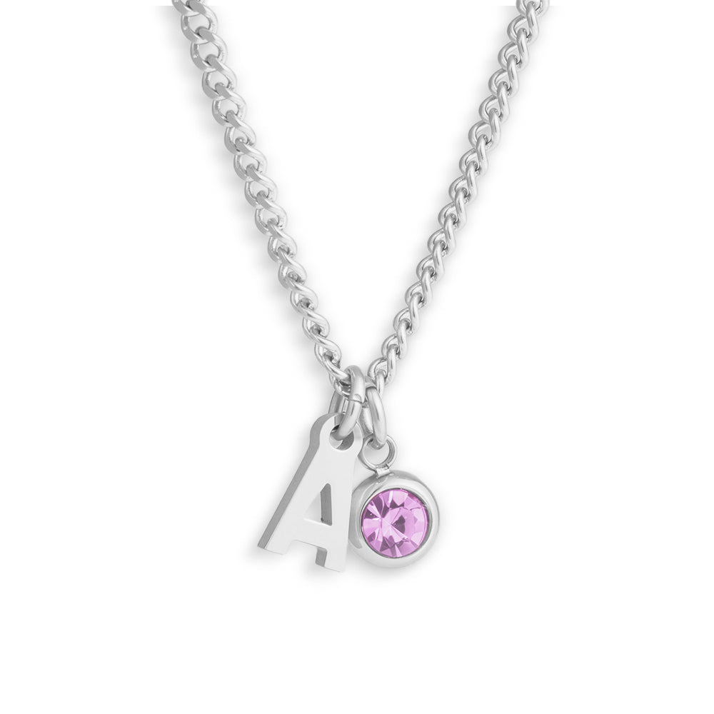Celeste – Personalized Initial & Birthstone Pendant