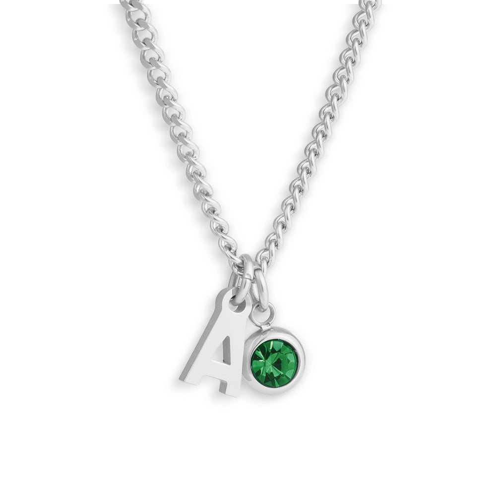 Celeste – Personalized Initial & Birthstone Pendant