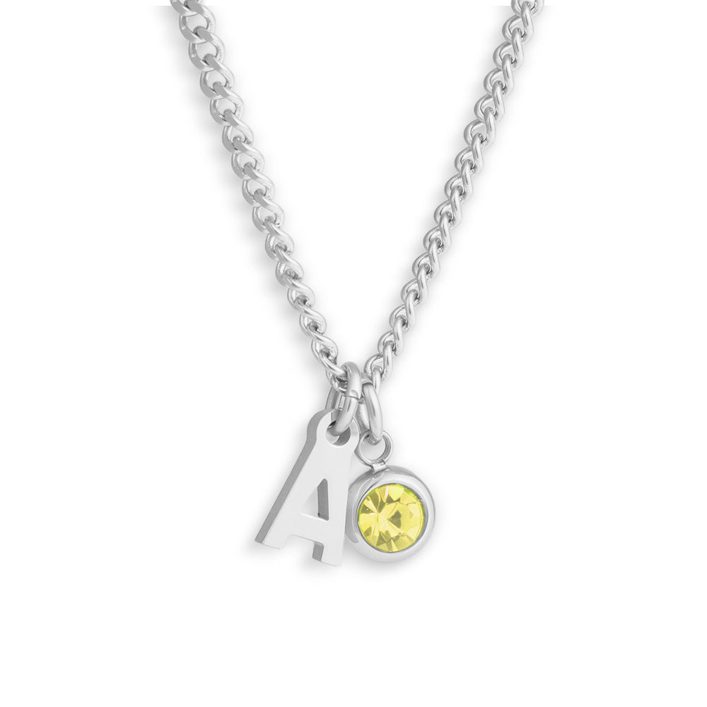 Celeste – Personalized Initial & Birthstone Pendant