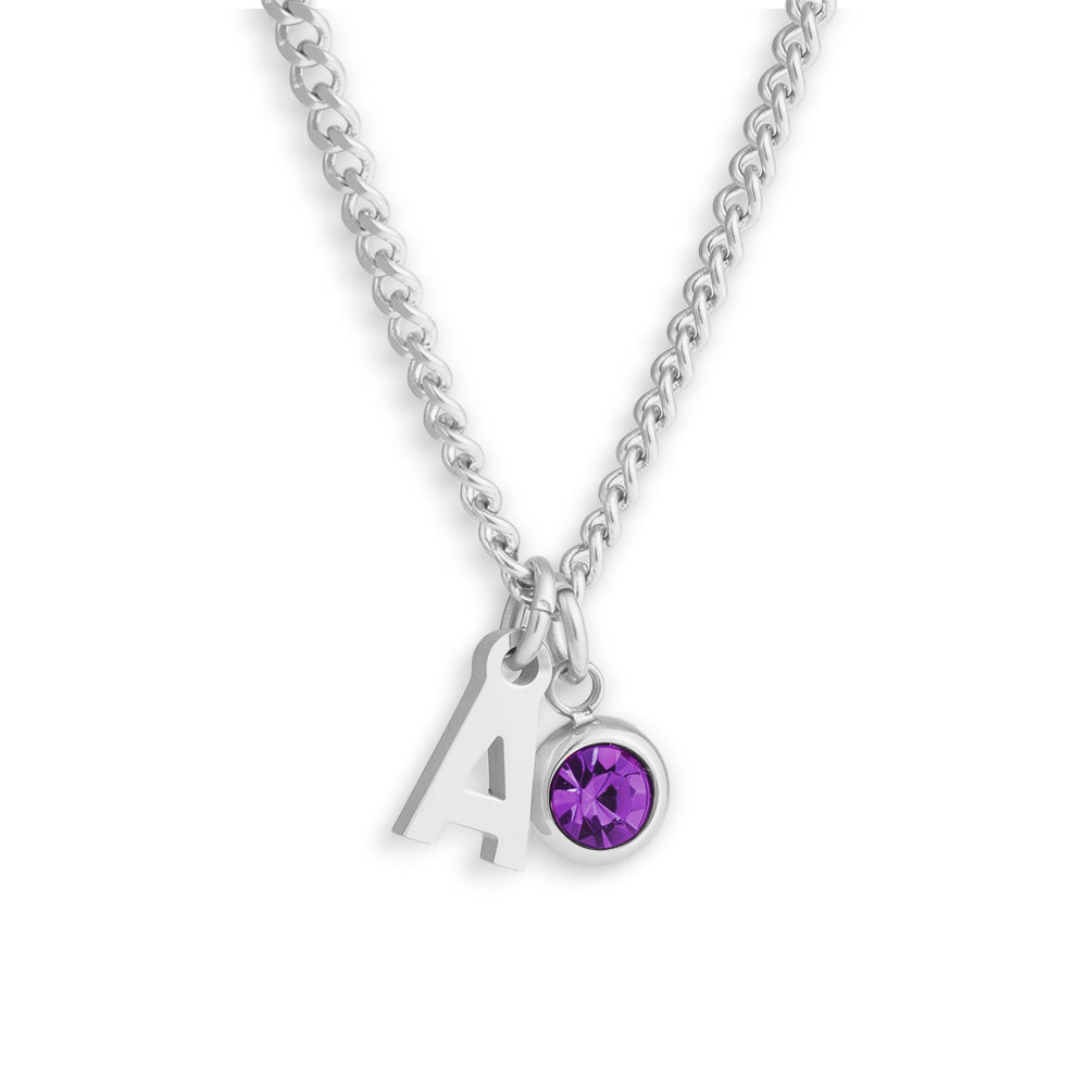 Celeste – Personalized Initial & Birthstone Pendant
