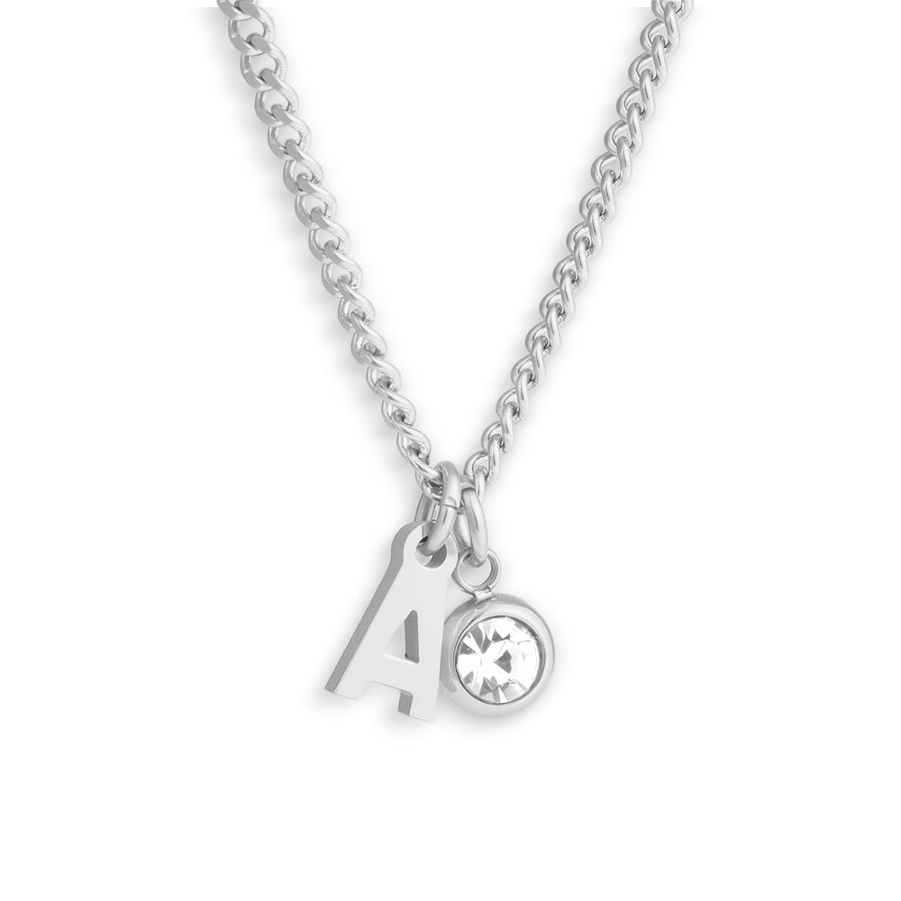 Celeste – Personalized Initial & Birthstone Pendant