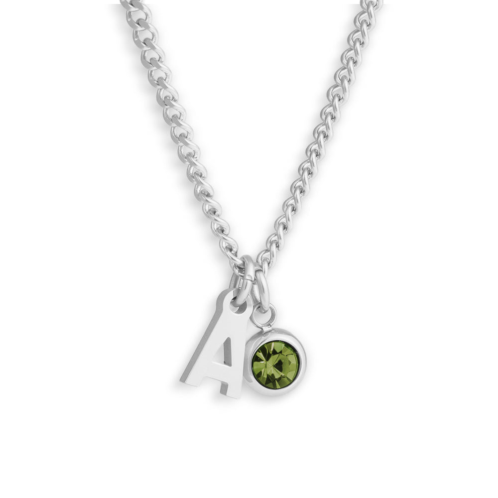 Celeste – Personalized Initial & Birthstone Pendant