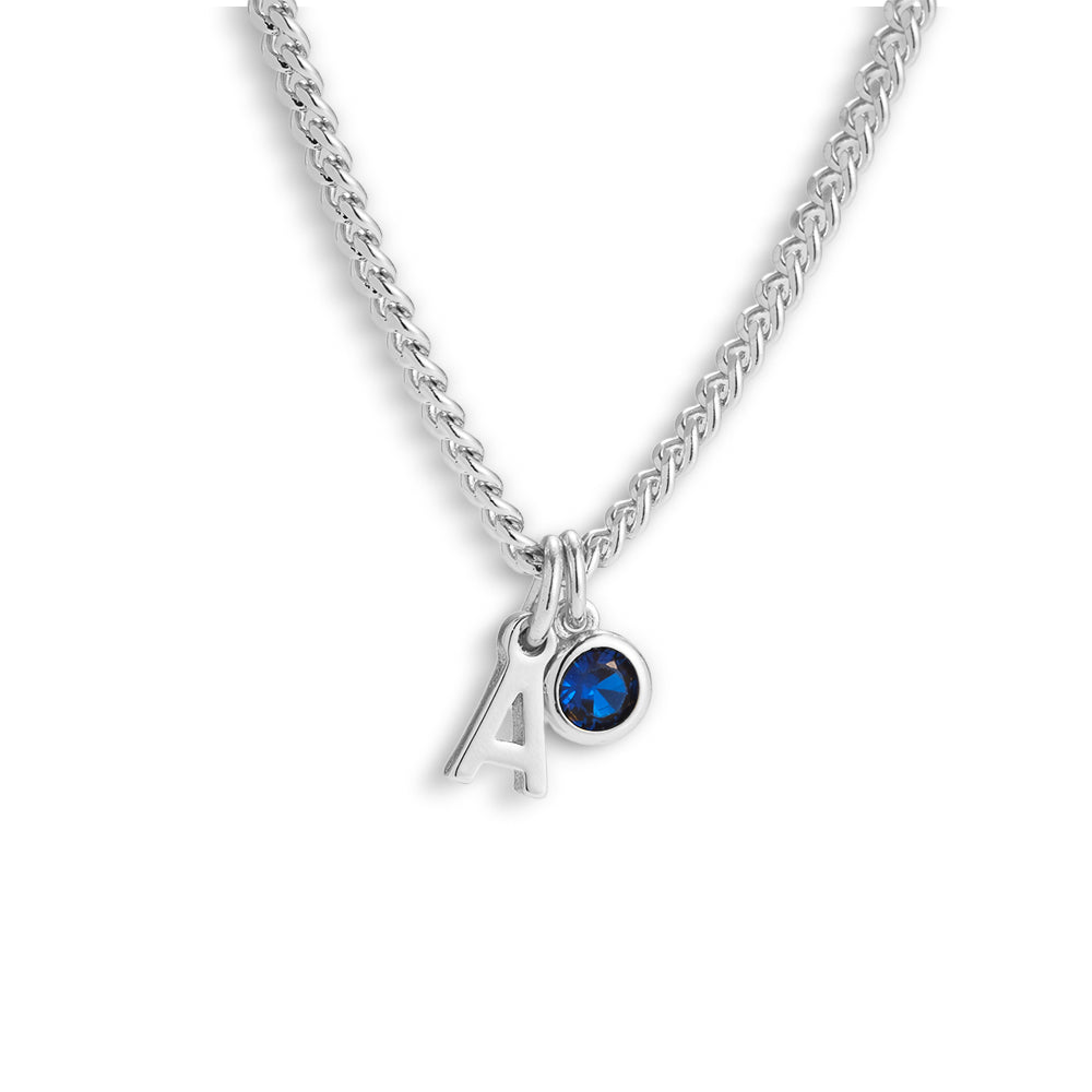 Celeste – Personalized Initial & Birthstone Pendant