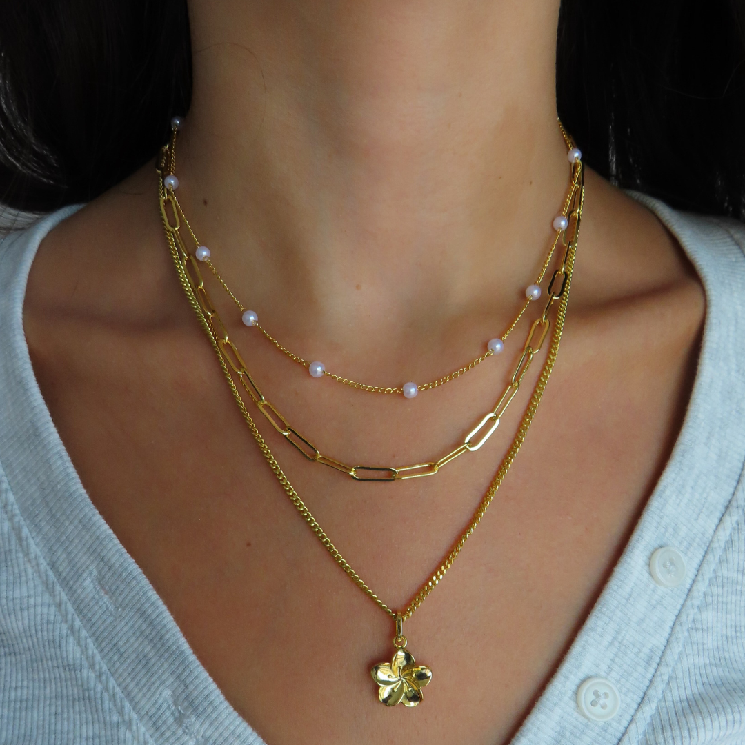 Blooming Elegance – Trio Necklace Set