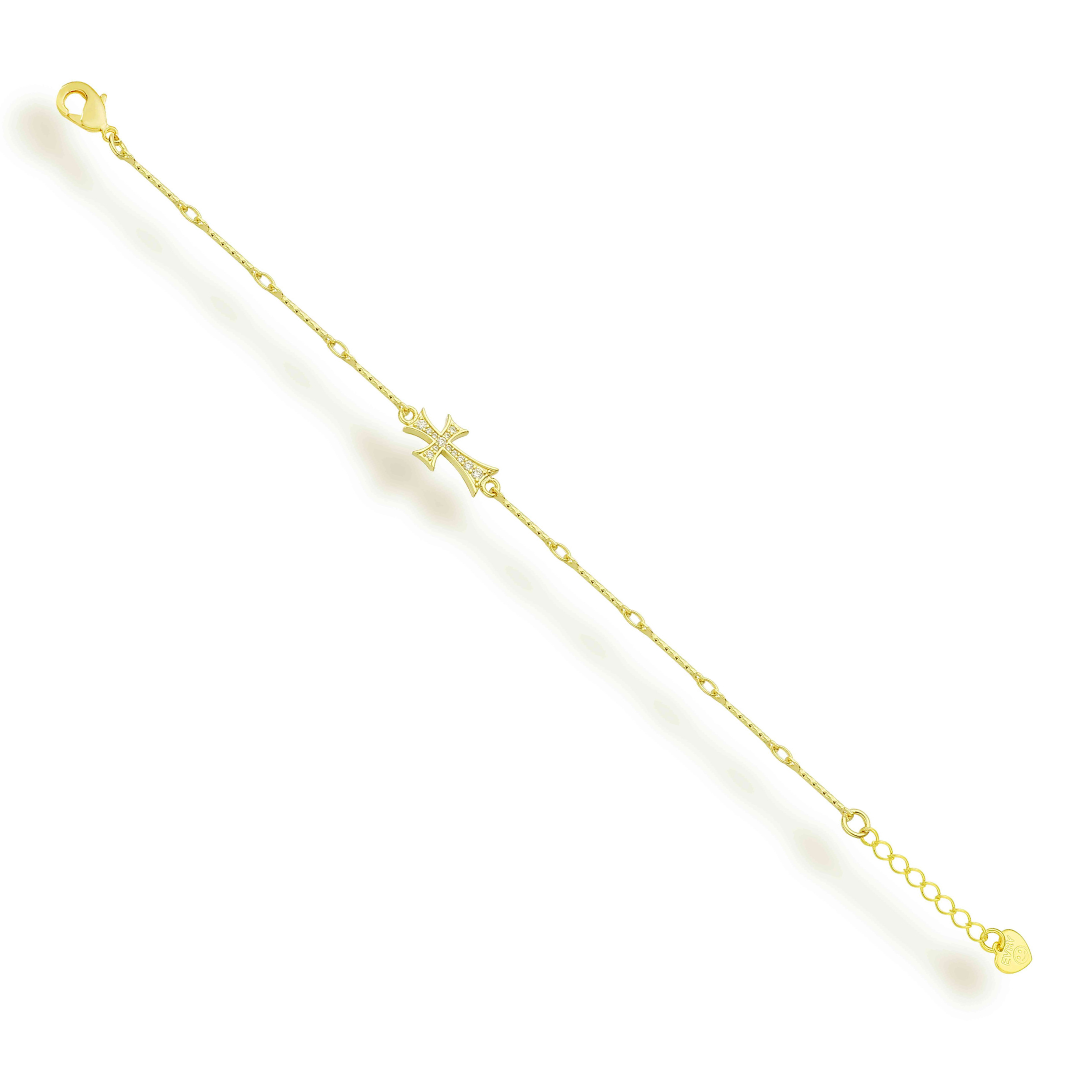 Celeste – Luxe Double Cross Bracelet