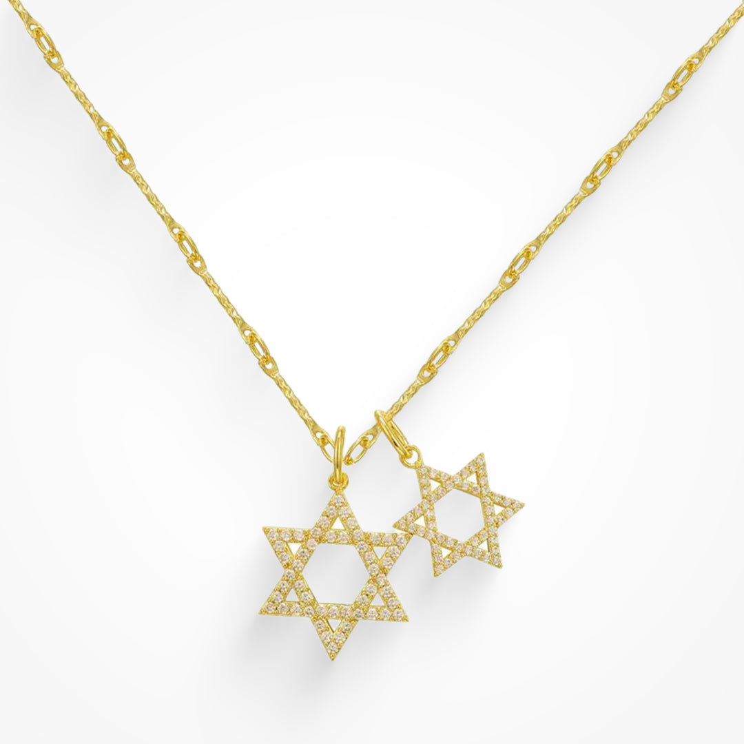 Celestial Charm – Double Star Necklace