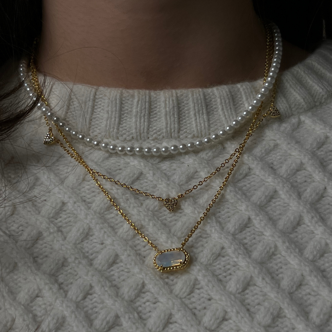 Celeste – Luxe Pearl Charm Necklace