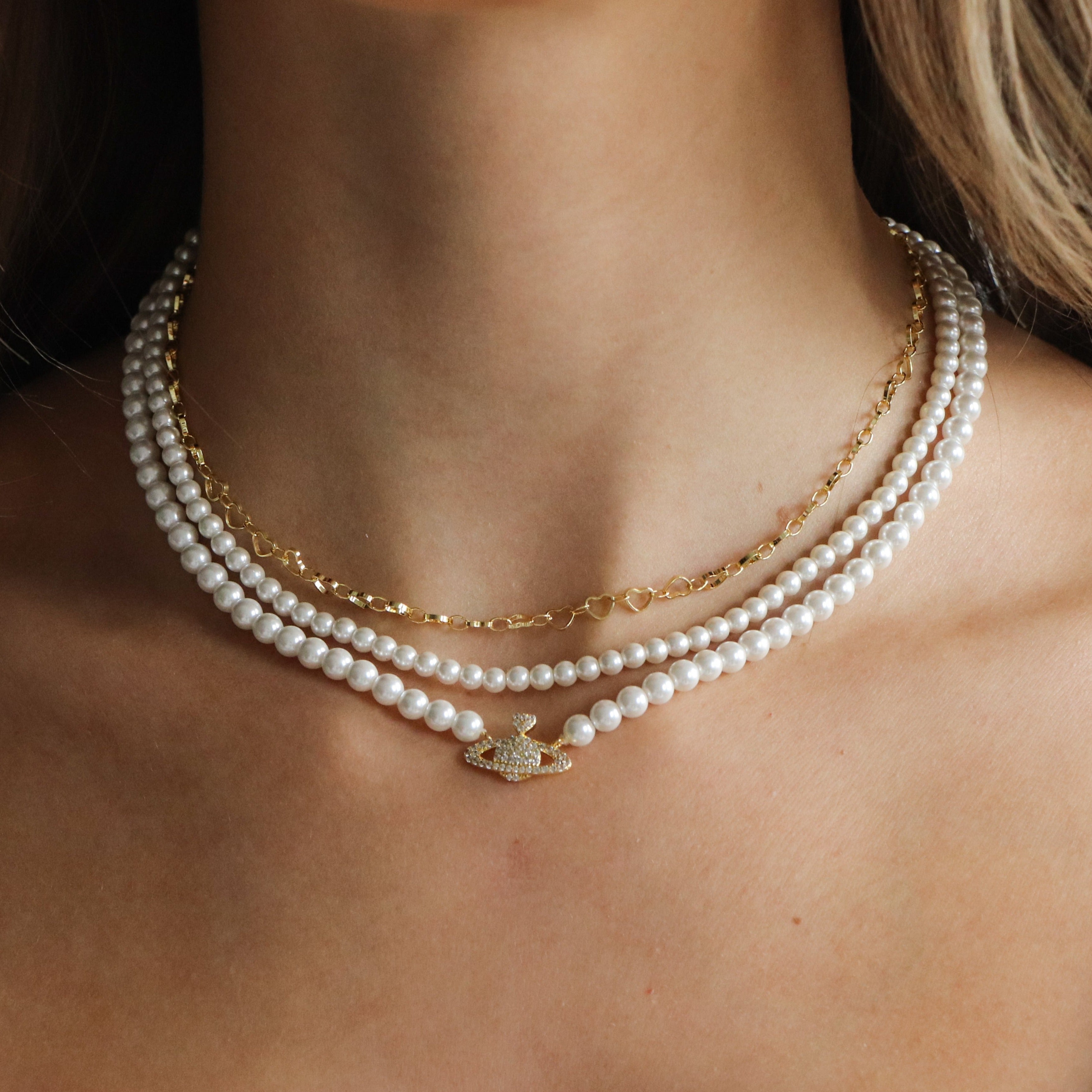 Celeste – Luxe Pearl Charm Necklace