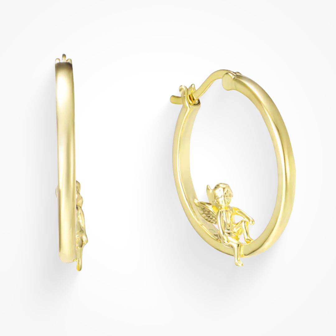 Celestial Charm – Guardian Angel Earrings