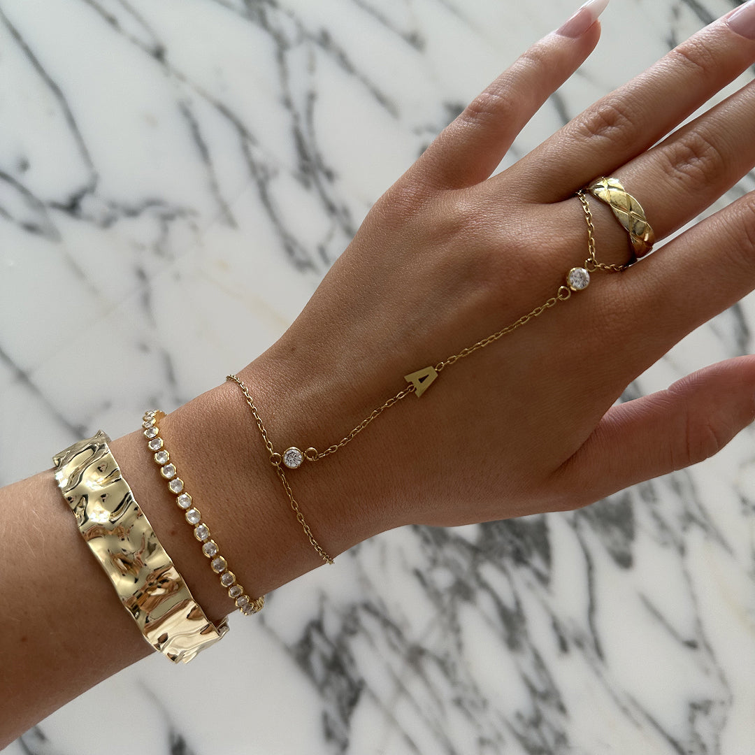 Charmed Initials – Personalized Hand Chain