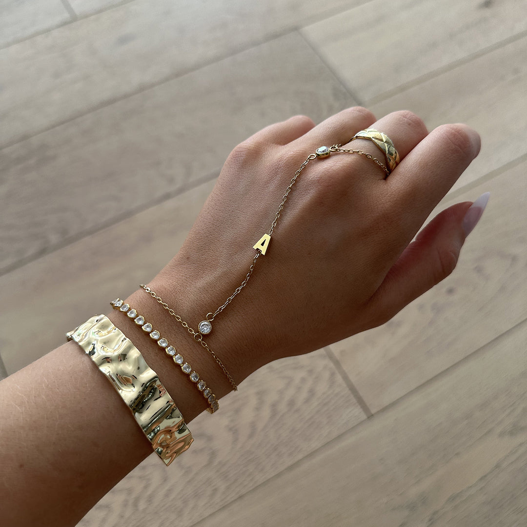 Charmed Initials – Personalized Hand Chain