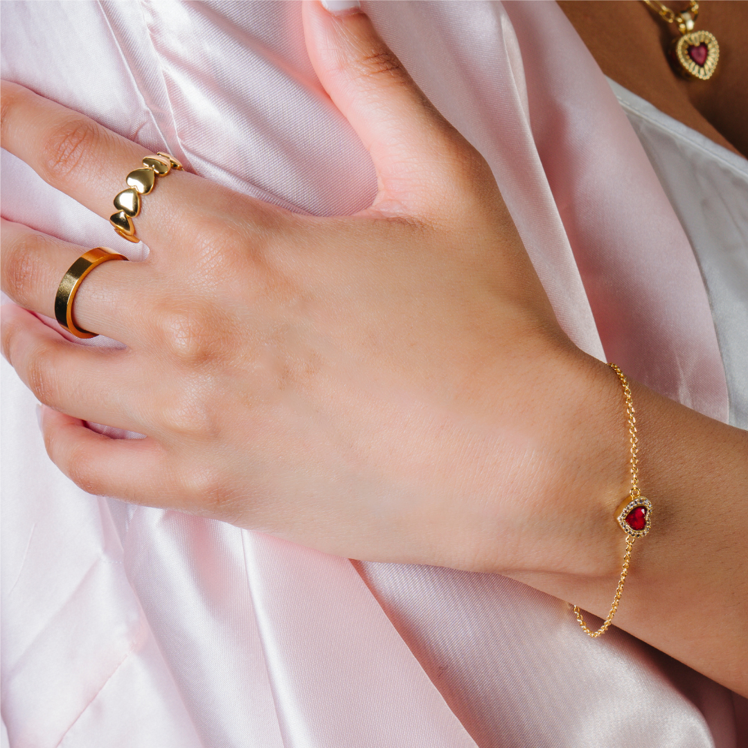 Affectionate Charm – Love Bug Bracelet