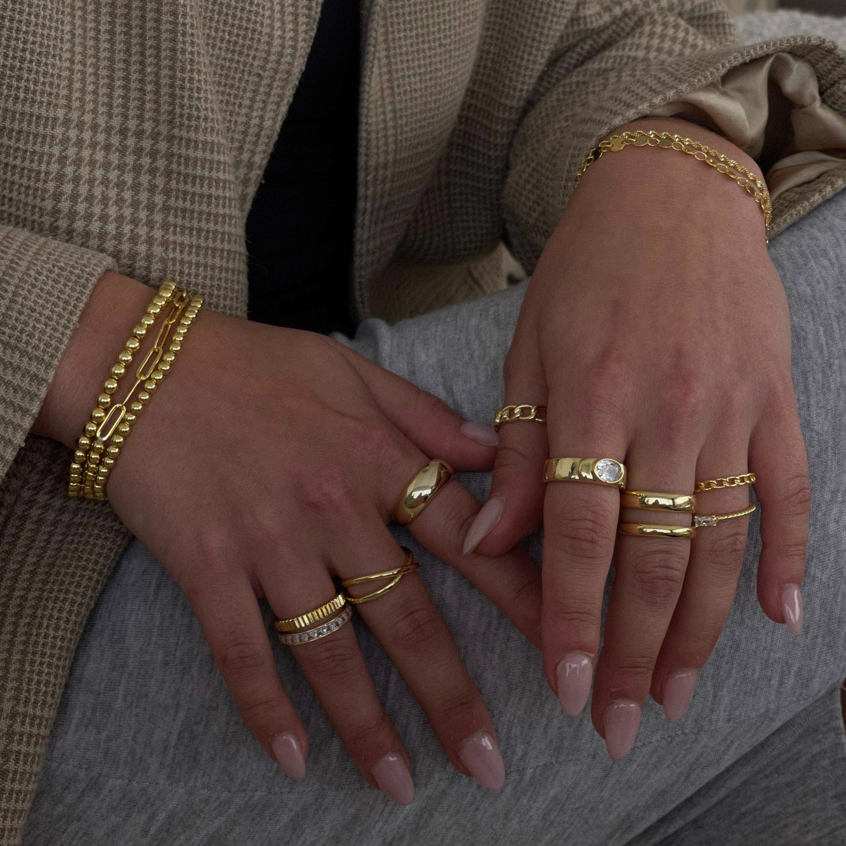Elevate – Luxe Stacked Ring Collection