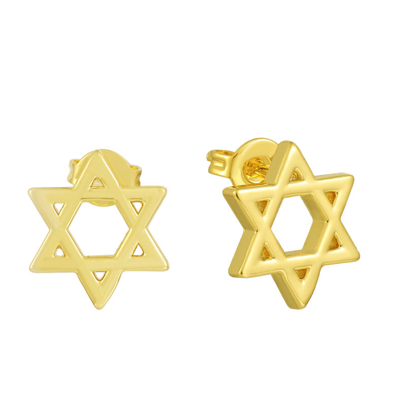 Celestial Charm – David Star Earrings
