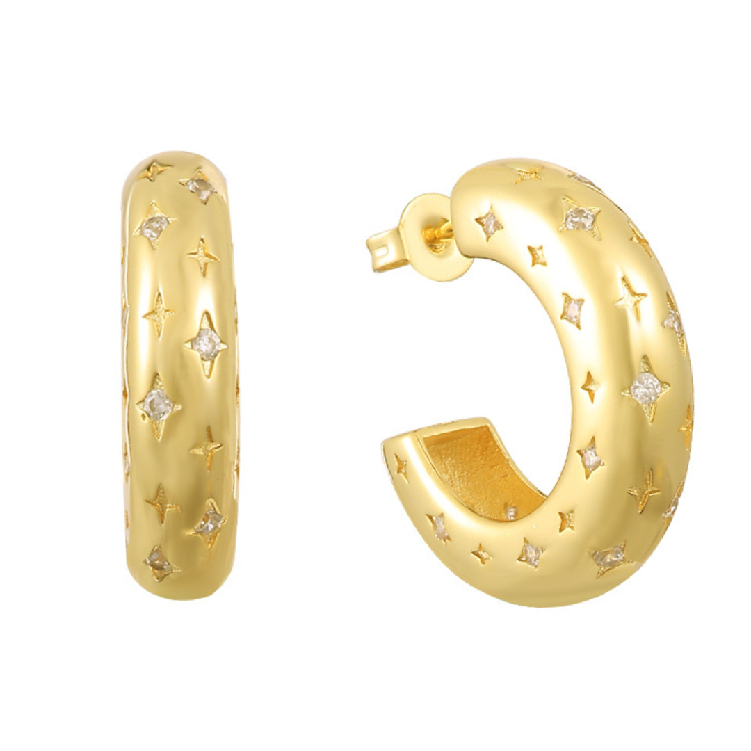 Celestial Charm – Luxe Night Earrings
