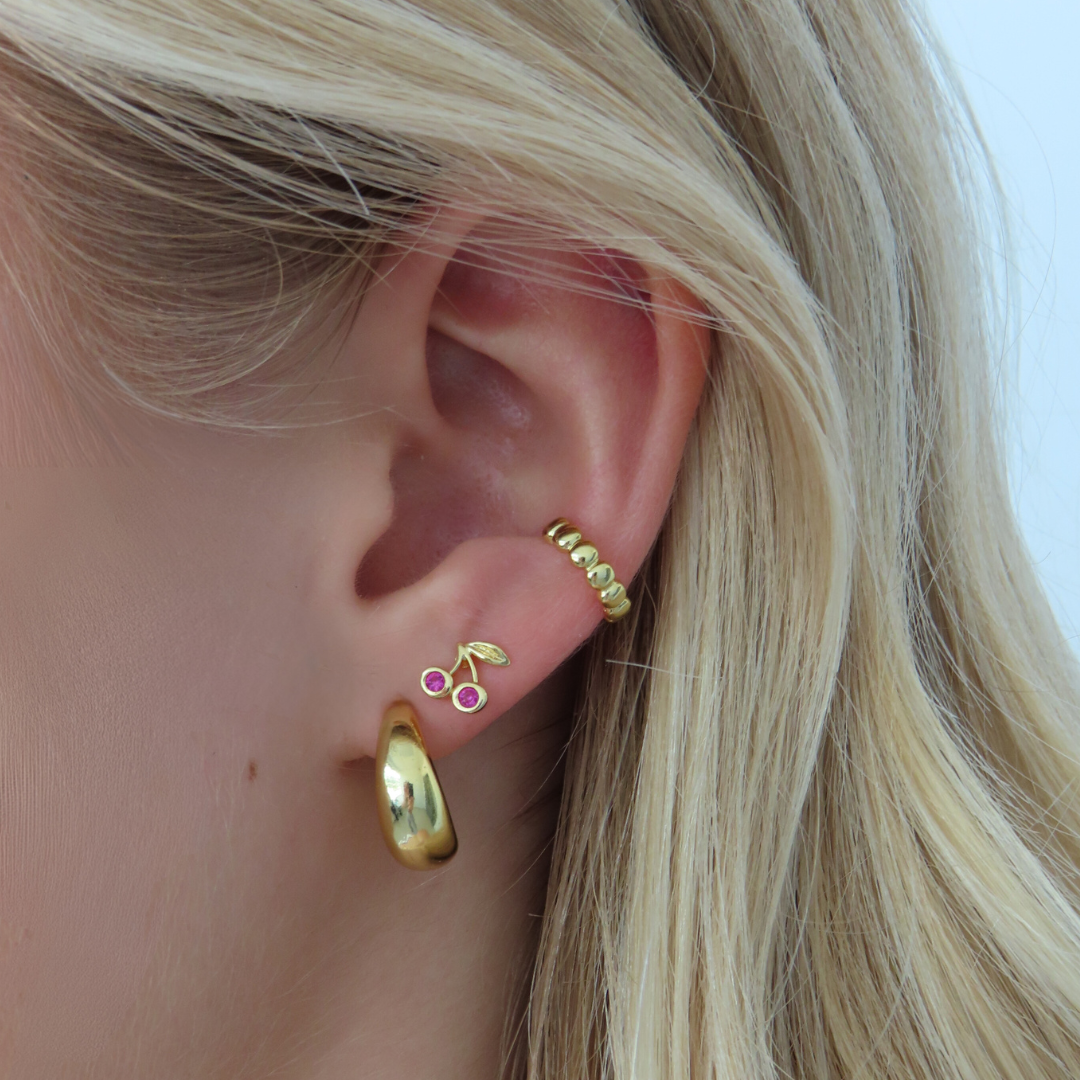 Cherry Blossom Elegance – Luxe Earrings
