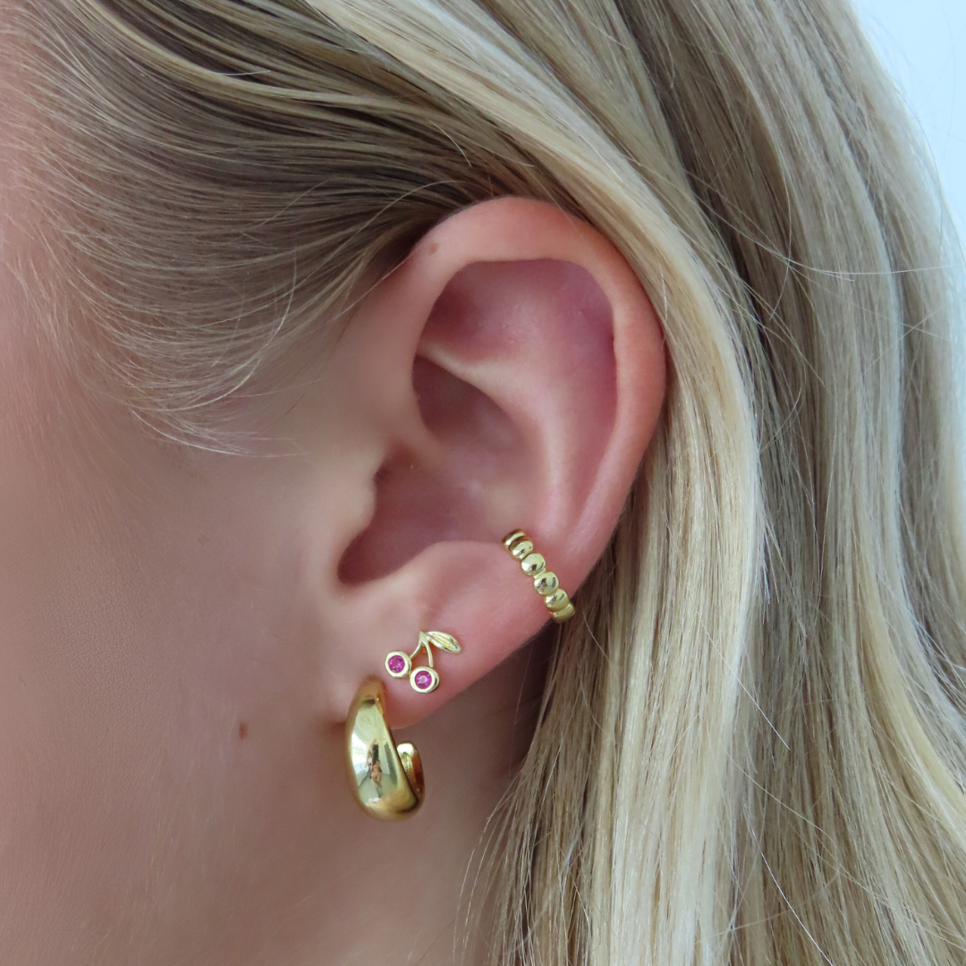 Cherry Blossom Elegance – Luxe Earrings