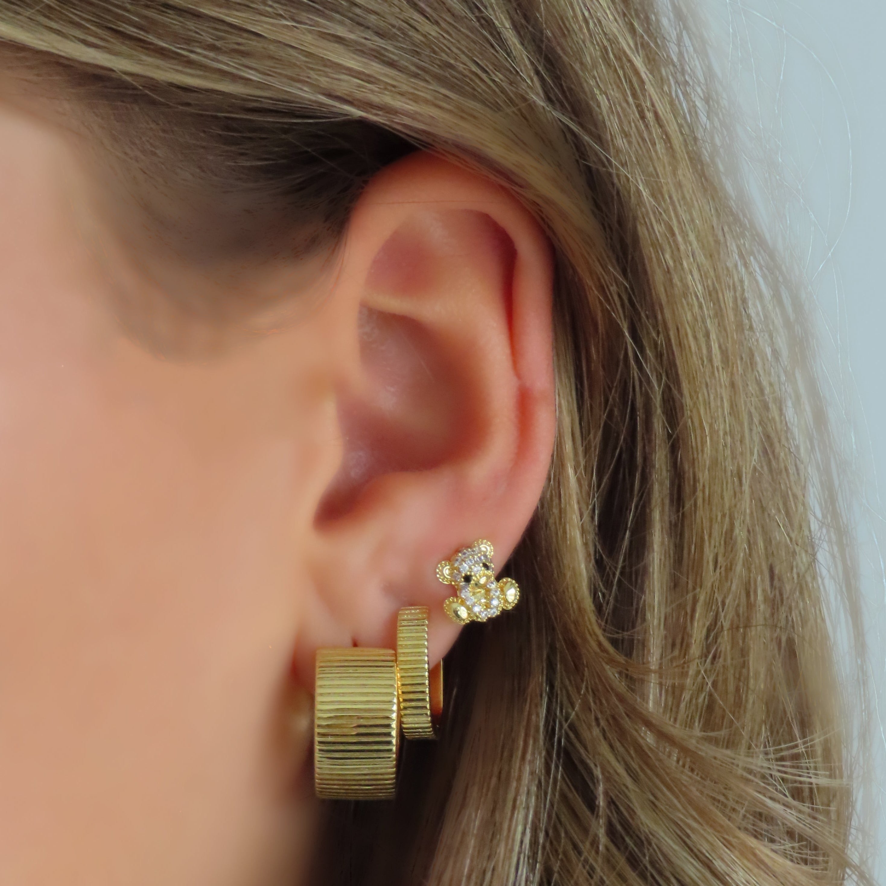 Cozy Luxe – Teddy Bear Earrings