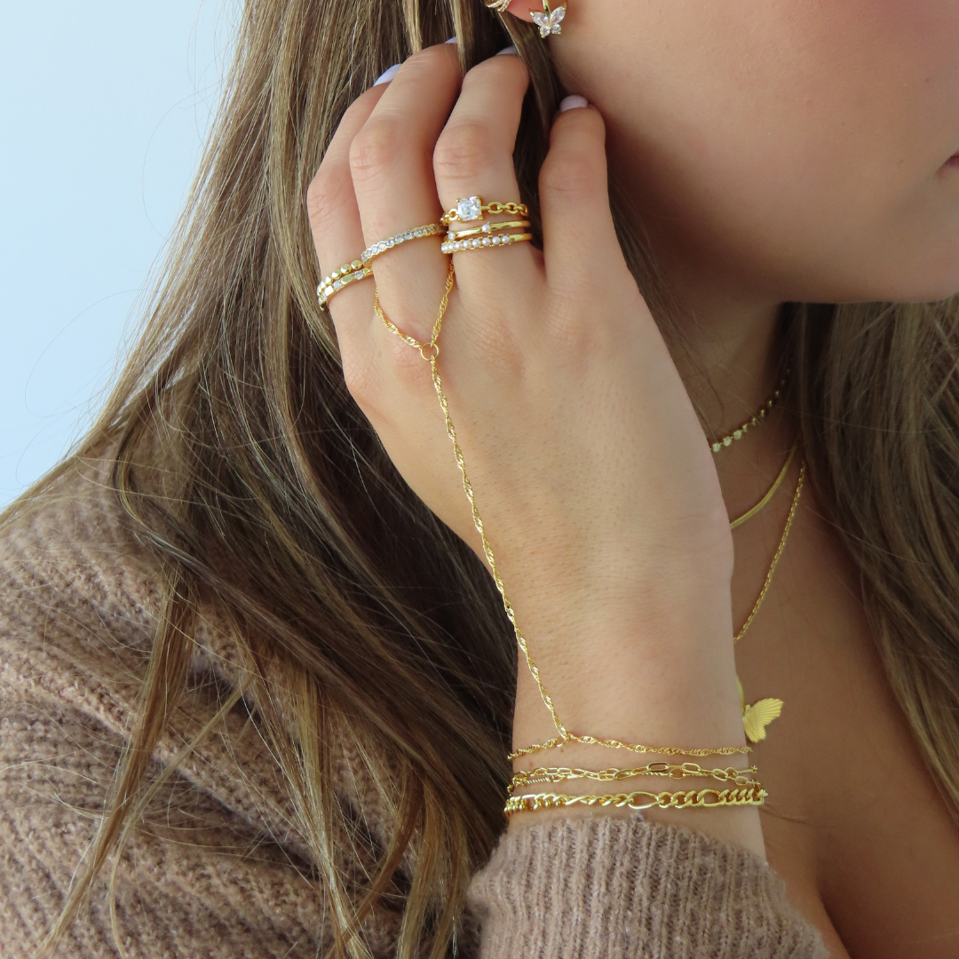 Viral Hand Chains:Anti Tarnish Waterproof