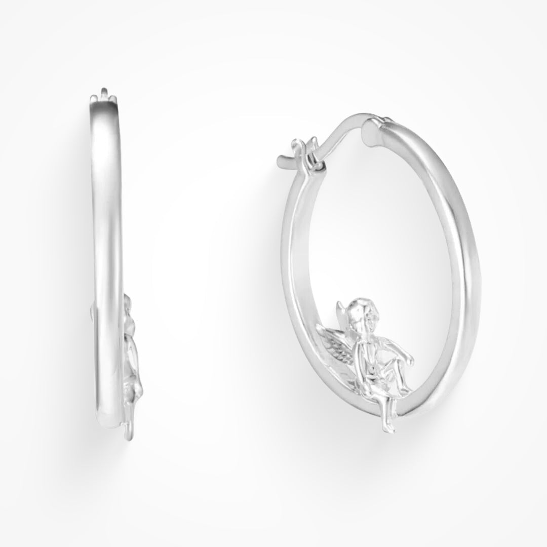 Celestial Charm – Guardian Angel Earrings