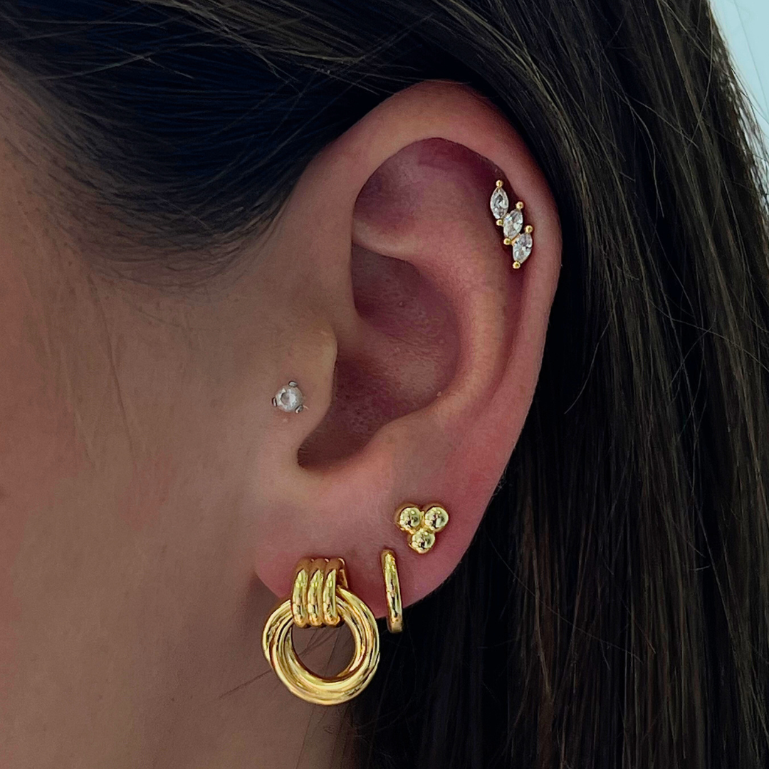 Trio Elegance – Timeless Chic Earrings